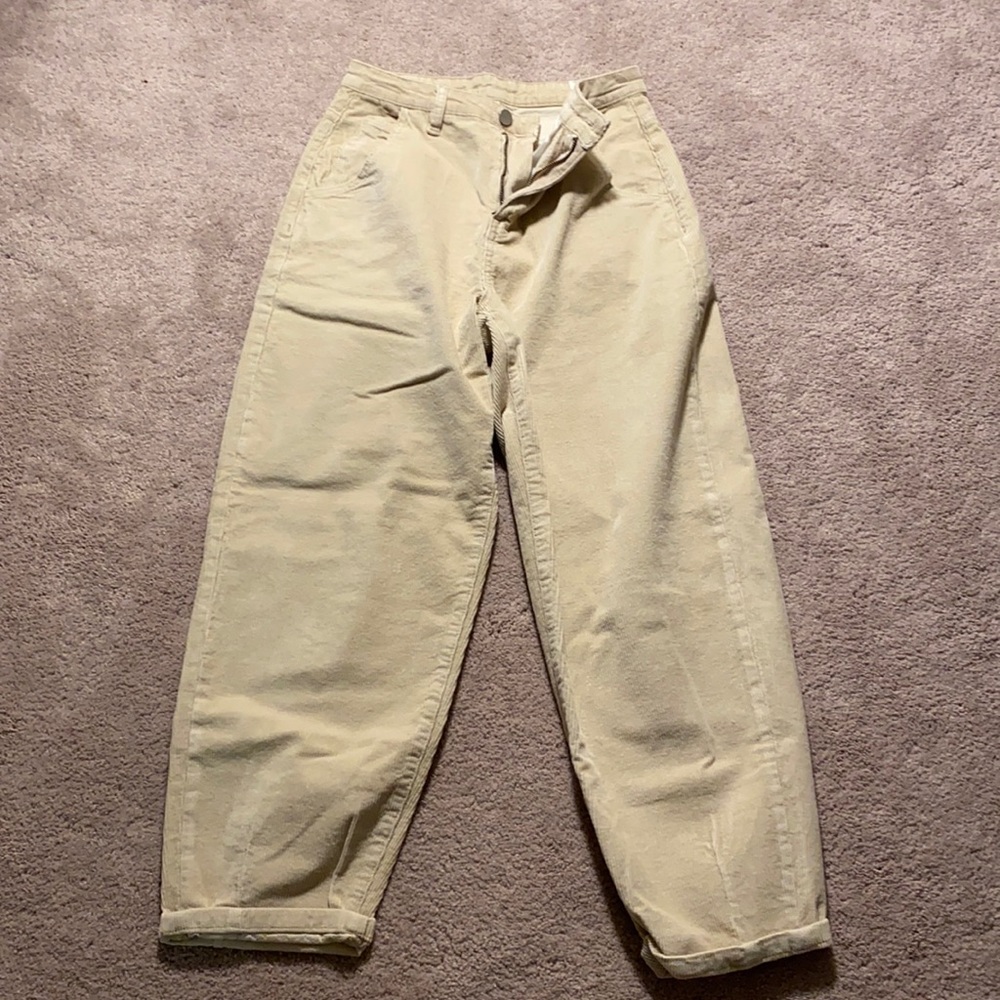 High Waist Corduroy Pants